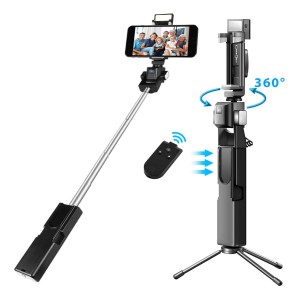 پایه مونوپاد X-3 با چرخش خودکار 360 درجه به همراه رینگ لایت